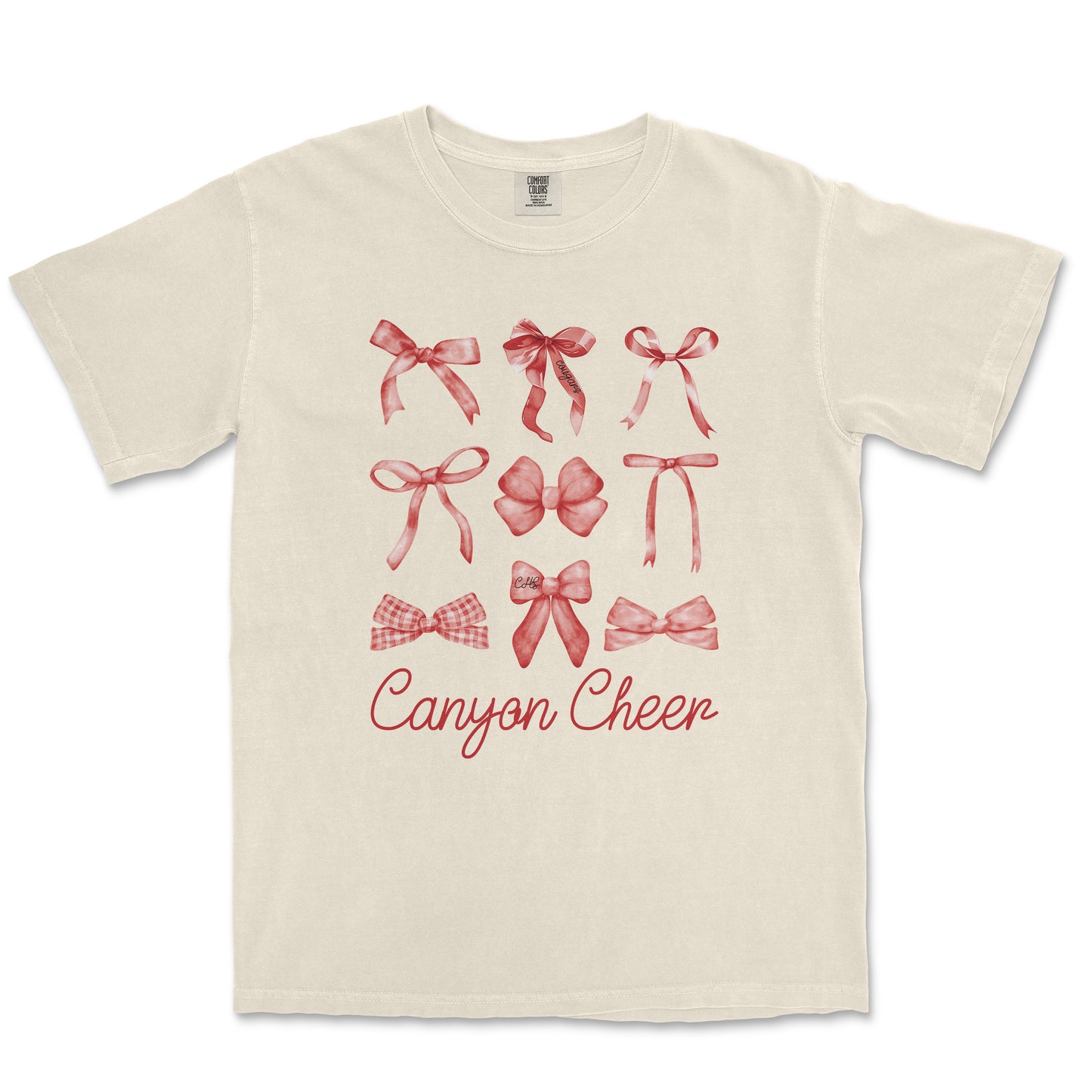 Coquette Ribbon Tee: Canyon High School Cheer