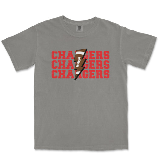 Football Bolt Tee: Churchill High School