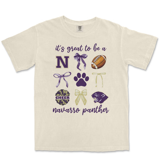 Navarro Cheer Bows with Football CUSTOM