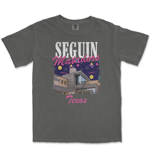 Retro Schoolhouse Tee: Seguin High School